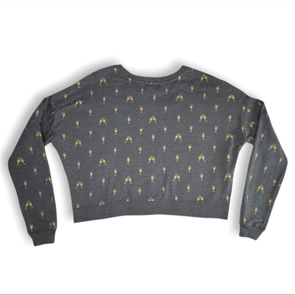 Fifth Sun Holiday Cheers Charcoal Gray Drop
Sleeve Sweatshirt Large - Picture 5 of 11